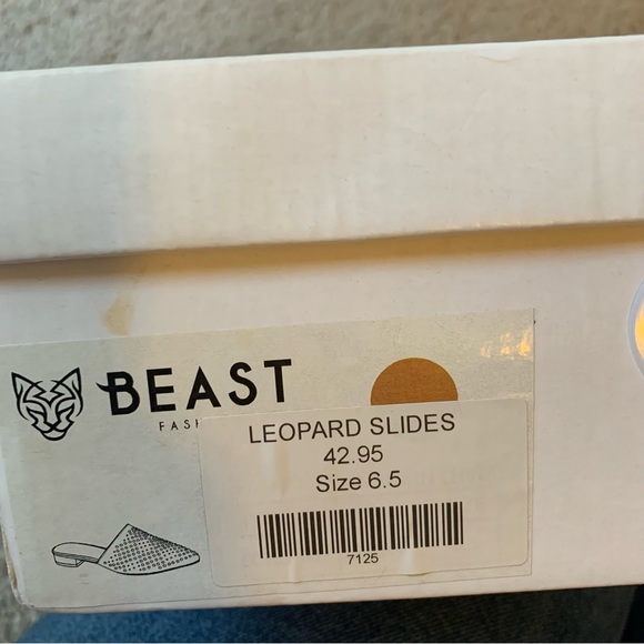Beast Leopard Studded Slides - Picture 3 of 4